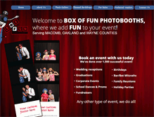 Tablet Screenshot of boxoffunphotobooths.com